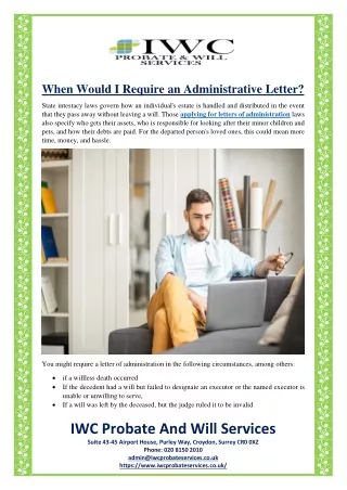 when would i require an administrative letter