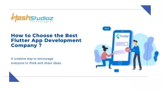 Best Flutter app development company | HashStudioz Technologies