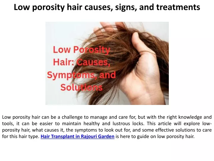 low porosity hair causes signs and treatments