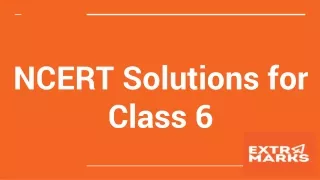 NCERT Solutions for Class 6