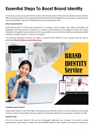 Essential Steps To Boost Brand Identity