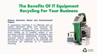 IT Equipment Recycling Boston