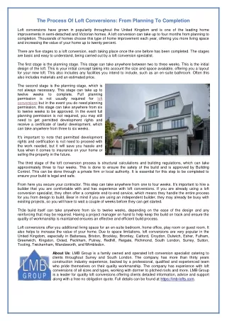 the process of loft conversions from planning