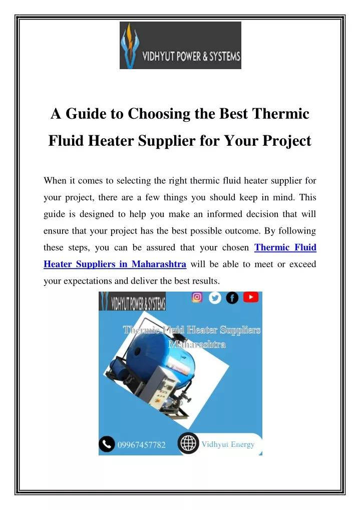 a guide to choosing the best thermic