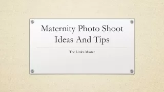 Maternity Photo Shoot Ideas And Tips