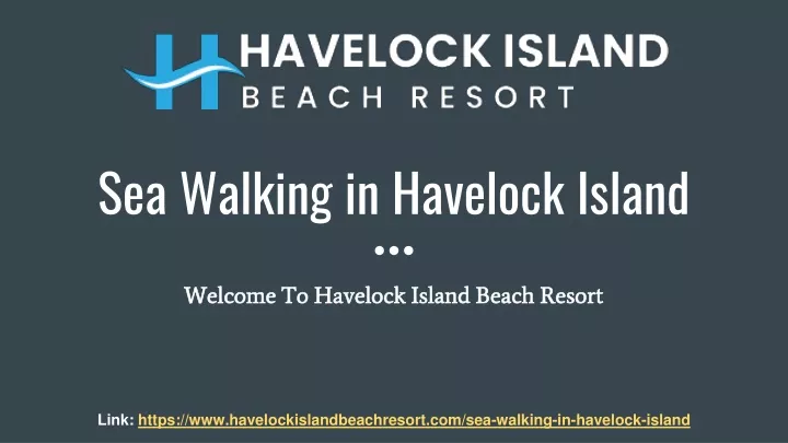sea walking in havelock island