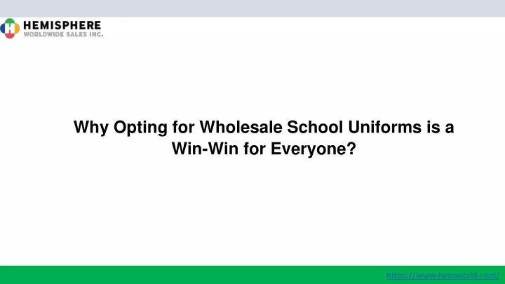 why opting for wholesale school uniforms