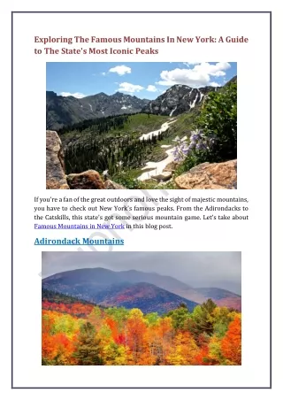 Exploring The Famous Mountains In New York_ A Guide To The State's Most Iconic Peaks