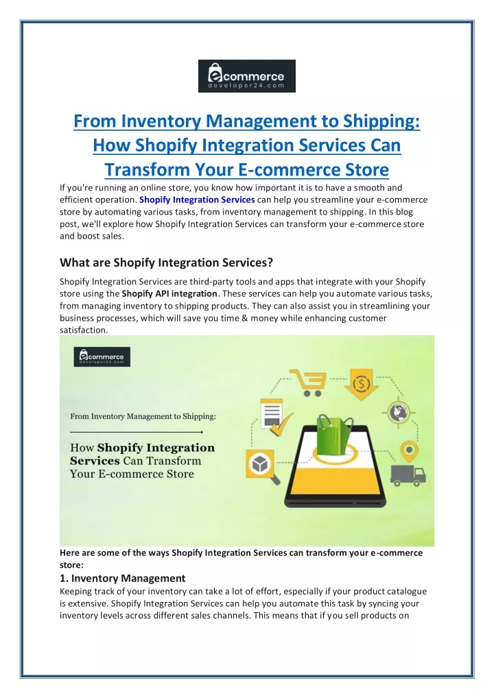 from inventory management to shipping how shopify