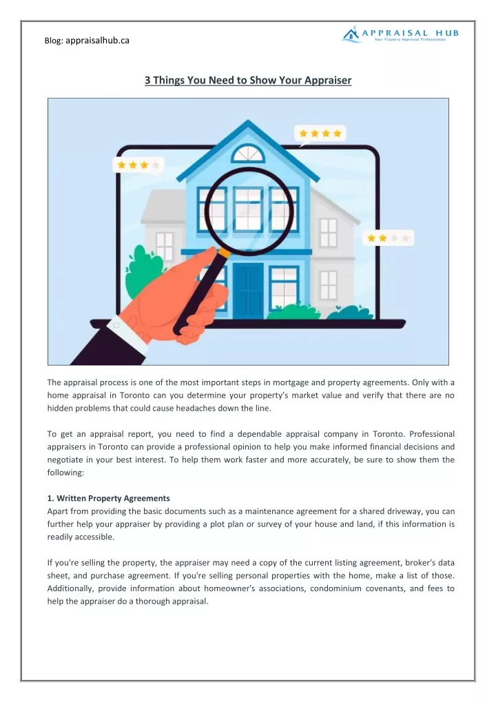 blog appraisalhub ca