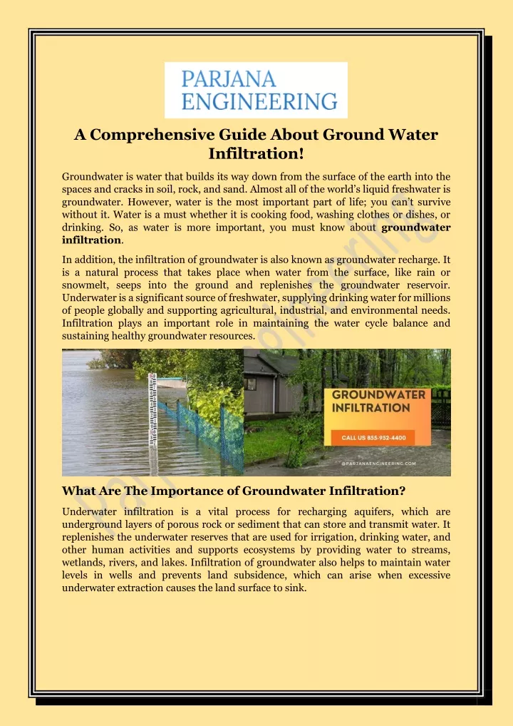 a comprehensive guide about ground water