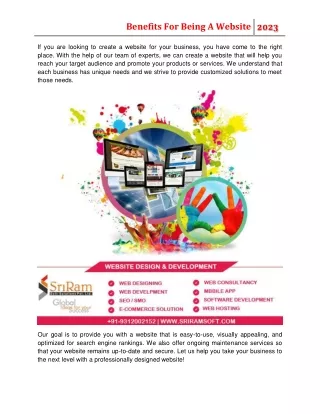 benefits for being a website 2023
