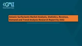anionic surfactants market analysis statistics