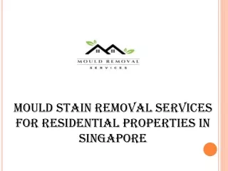 Mould Stain Removal Services for Residential Properties in Singapore