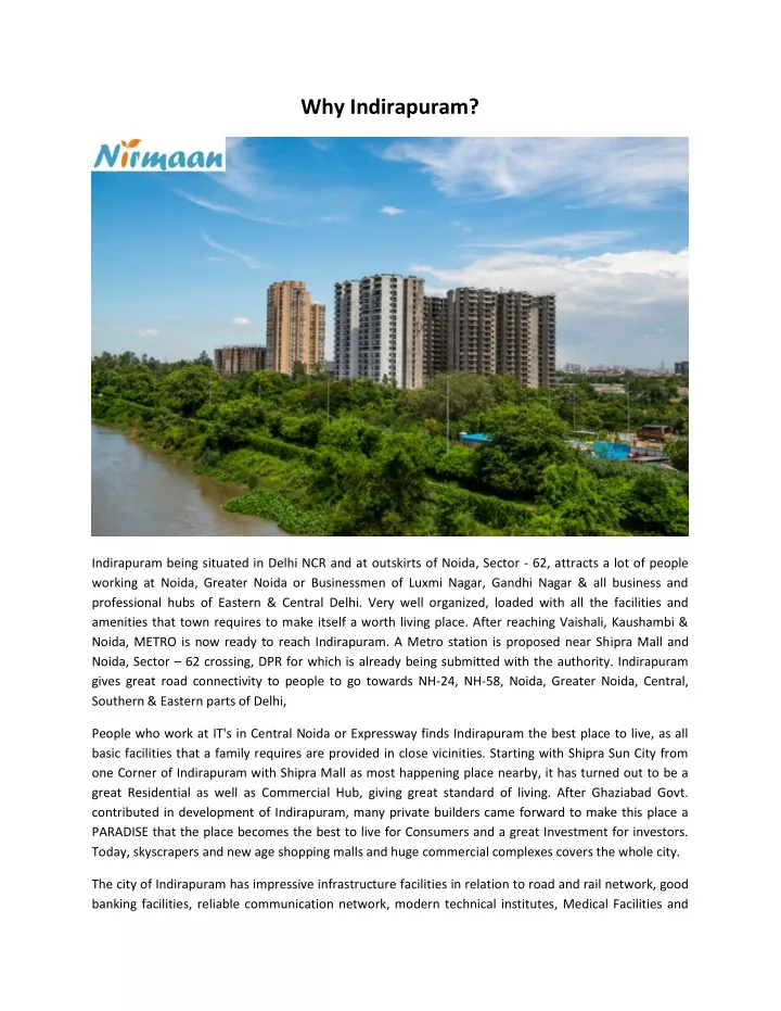 why indirapuram