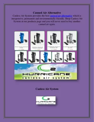 canned air alternative