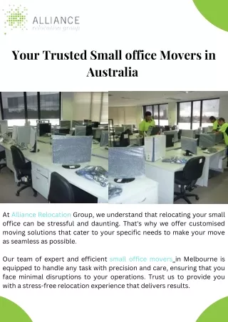 Your Trusted Small office Movers in Australia