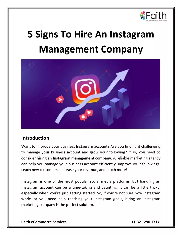5 signs to hire an instagram management company