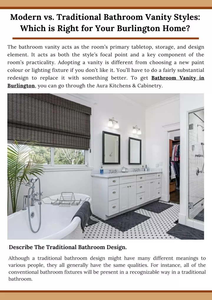 modern vs traditional bathroom vanity styles