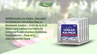GURIN Cooler Ice Packs - Reusable Ice Packs