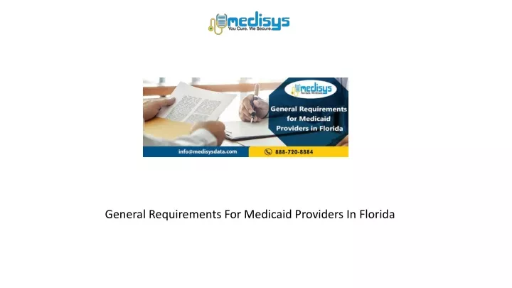 general requirements for medicaid providers