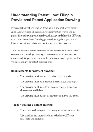 understanding patent law filing a provisional