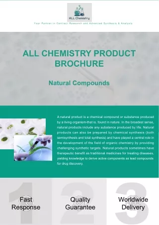 ALL Chemistry Inc.'s Natural Compounds-product brochure