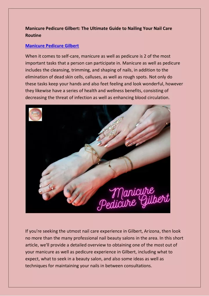Ppt Manicure Pedicure Gilbert Powerpoint Presentation Free Download Id12117047 