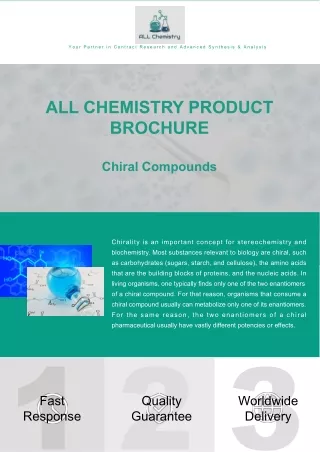 ALL Chemistry Inc.'s Chiral Compuonds-product brochure