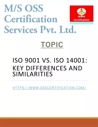 ISO 9001 vs ISO 14001 Key Differences and SimilISO 9001 vs. ISO 14001: Kearities