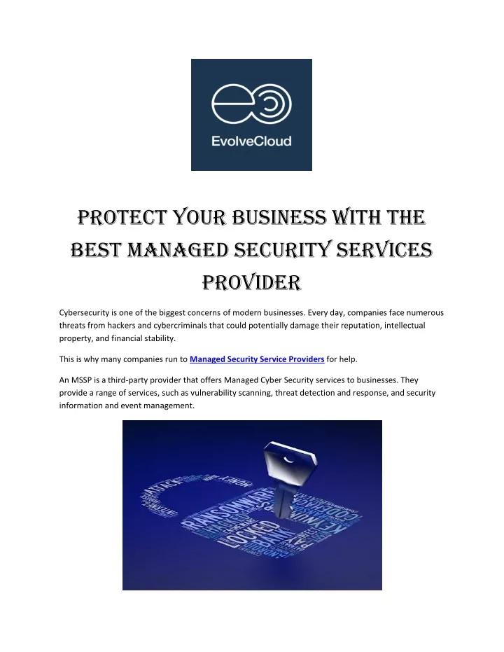 protect your business with the best managed