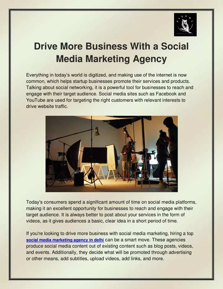 drive more business with a social media marketing