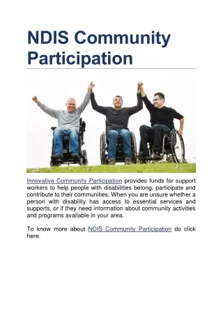 NDIS Community Participation