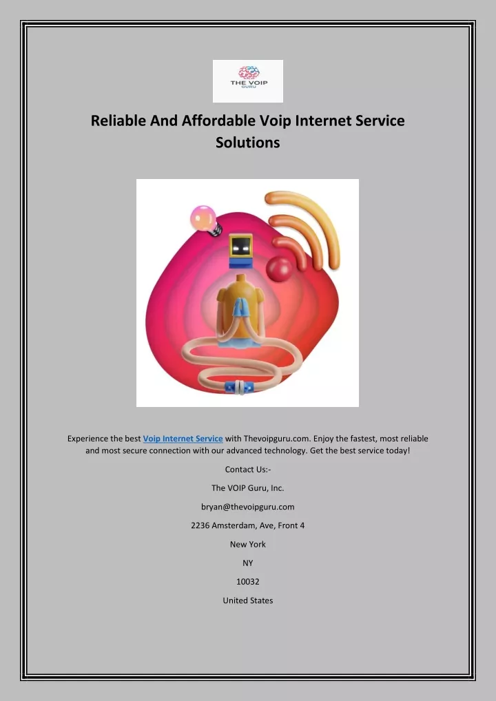 reliable and affordable voip internet service