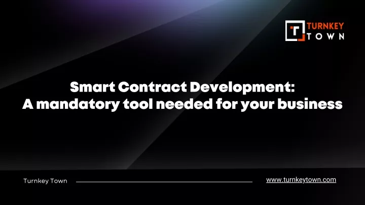 smart contract development a mandatory tool