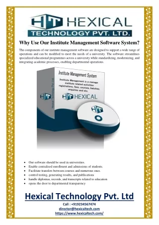 Why Use Our Institute Management Software System