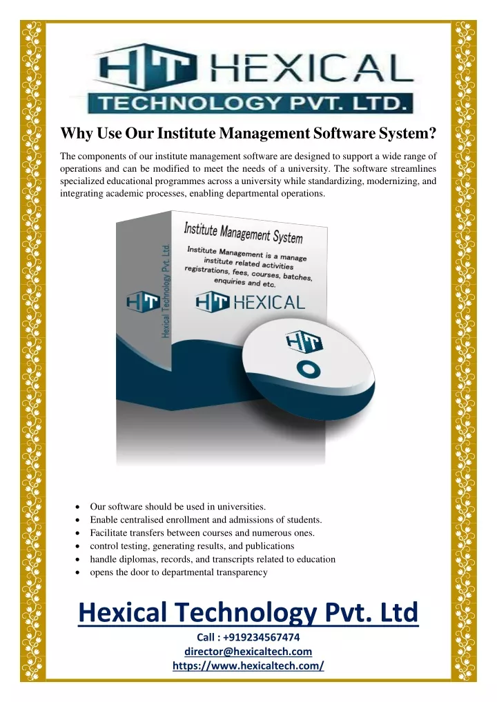 why use our institute management software system