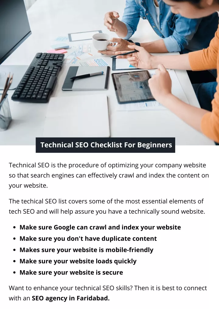 technical seo checklist for beginners