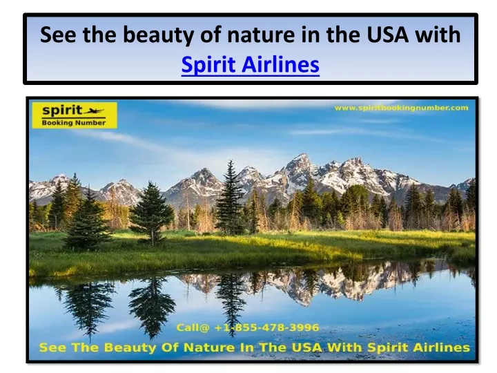 see the beauty of nature in the usa with spirit airlines