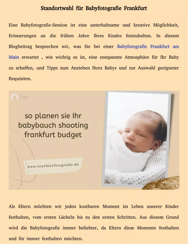 standortwahl f r babyfotografie frankfurt
