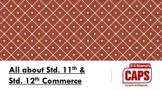 all about std 11 th std 12 th commerce