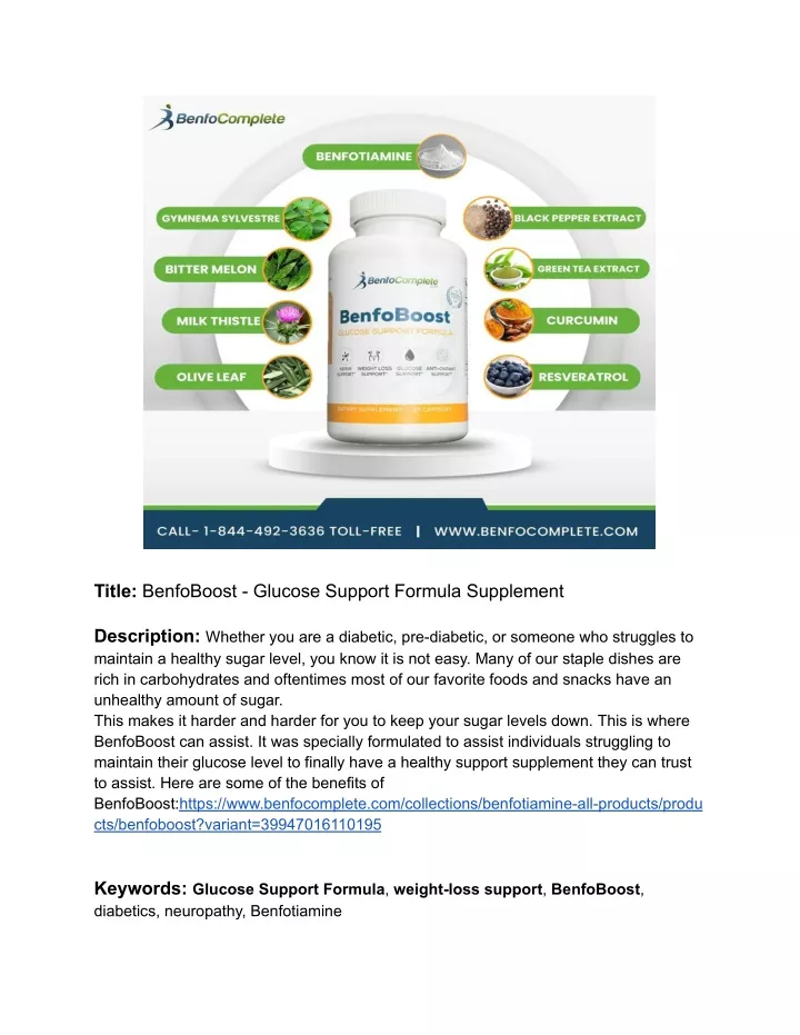 title benfoboost glucose support formula