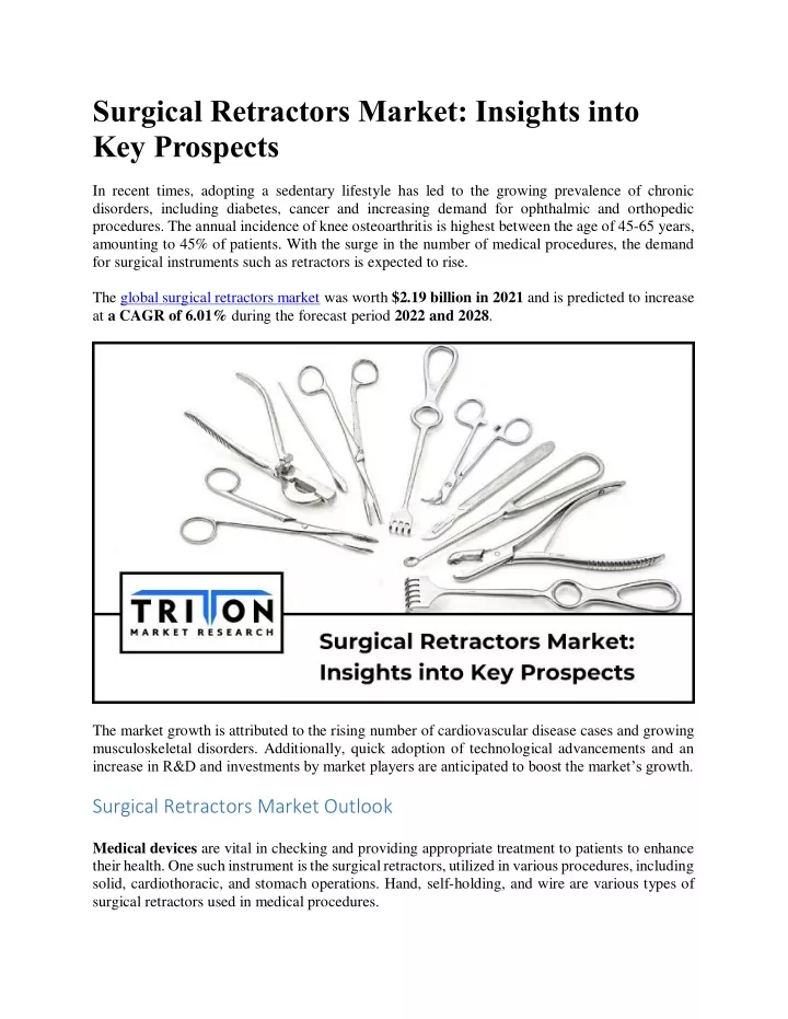 surgical retractors market insights into