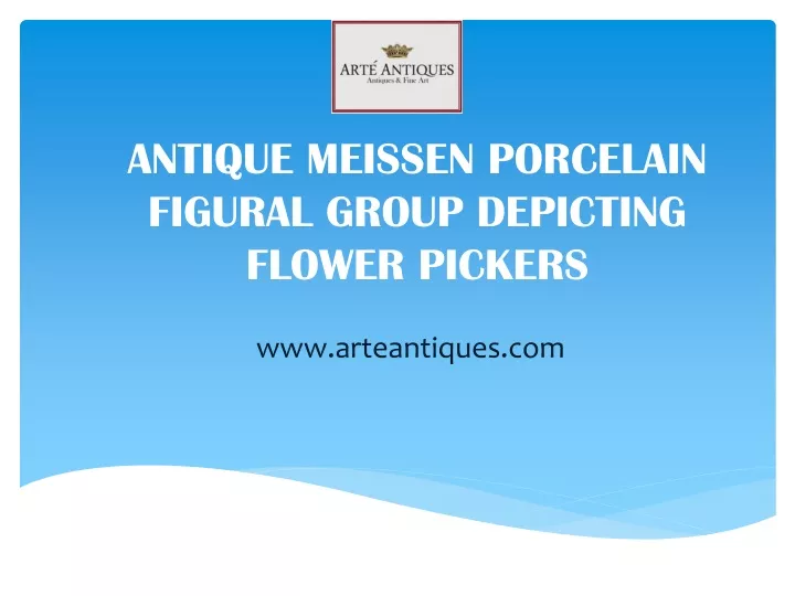 antique meissen porcelain figural group depicting flower pickers