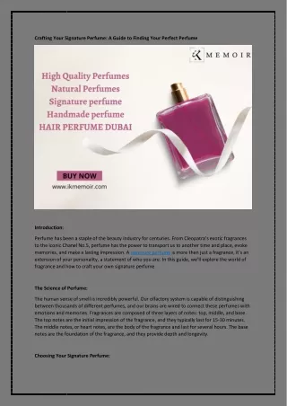 Best Signature Perfume online