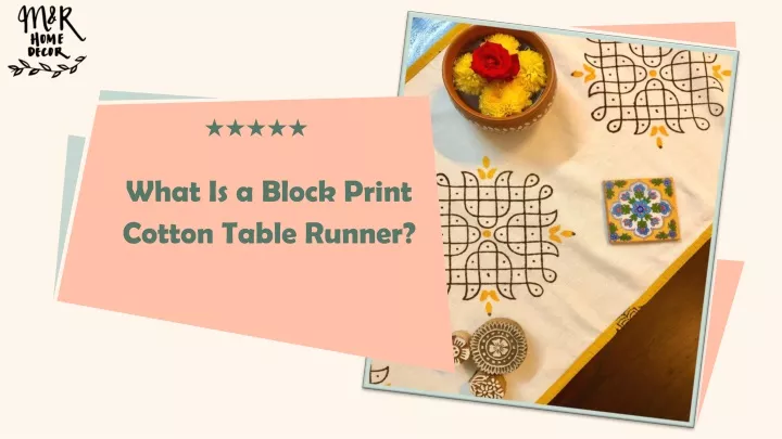 what is a block print cotton table runner