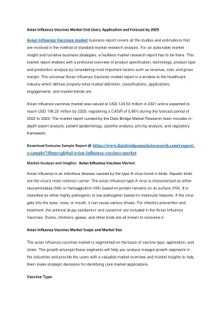 avian influenza vaccines market end users