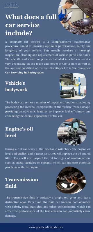 What does a full car service include?
