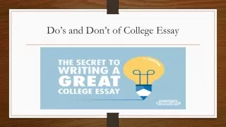 do s and don t of college essay