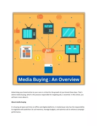 Media buying an overview